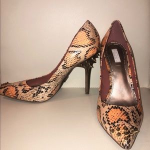 Rachel Roy Snake Print Heels